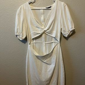 Cut out white dress